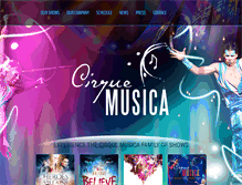 Tablet Screenshot of cirquemusica.com